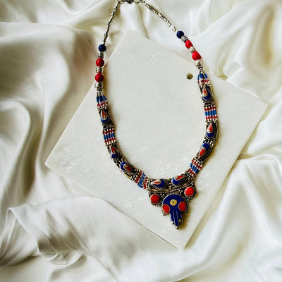 Blue Stone Tibetan Necklace