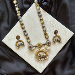 Dual-Tone Elephant Necklace 