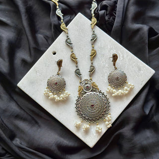 Dual-Tone Silver Necklace - Cherriscope