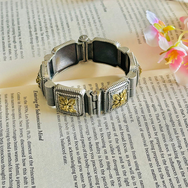 Gold & Silver Brass Bangle