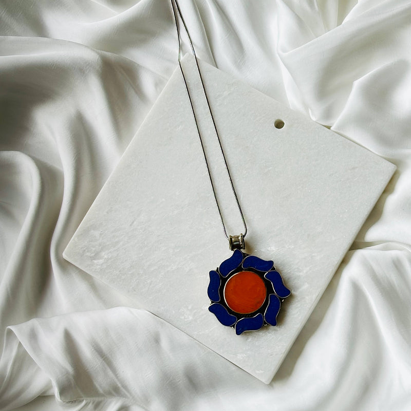 Vintage Blue Pendant Jewelry -By Cherriscope