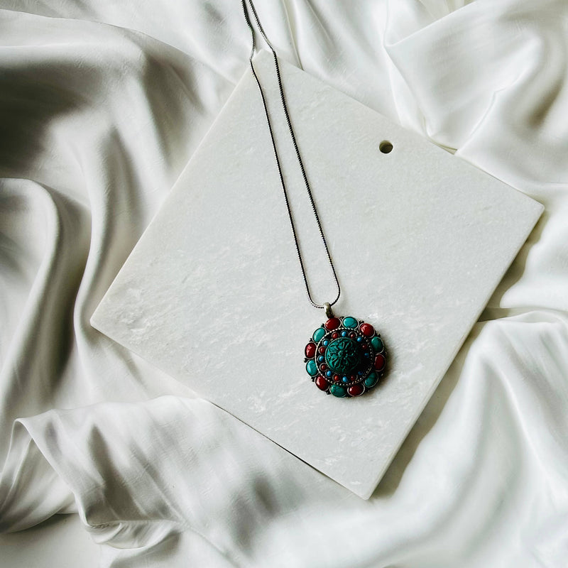 Ethnic Tibetan Pendant - Handcrafted Elegance