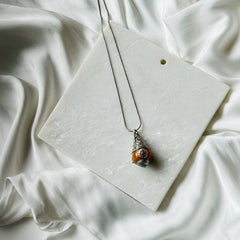 Tibetan Yellow Pendant-Handcrafted by Cherriscope