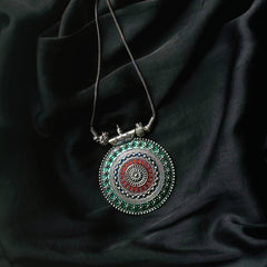 Oxidized Red Silver Pendant - By Cherriscope