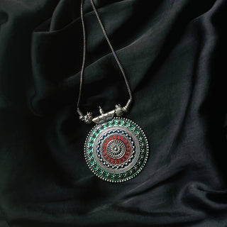 Oxidized Red Silver Pendant - By Cherriscope