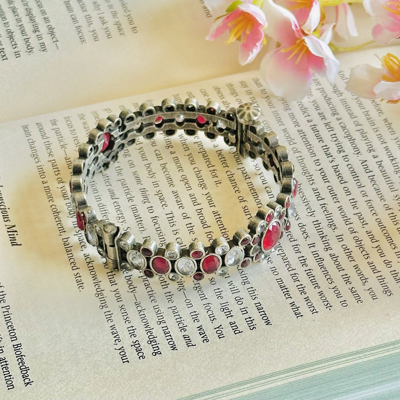 Pink Stone Multicolor Bangle – Elegant Fashion Jewelry