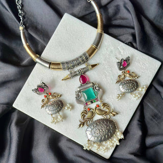 Oxidized Silver Kundan Jewelry - Cherriscope