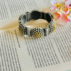 Rose Silver-Plated Studded Bracelet