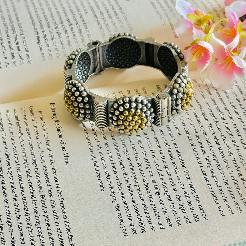 Rose Silver-Plated Studded Bracelet