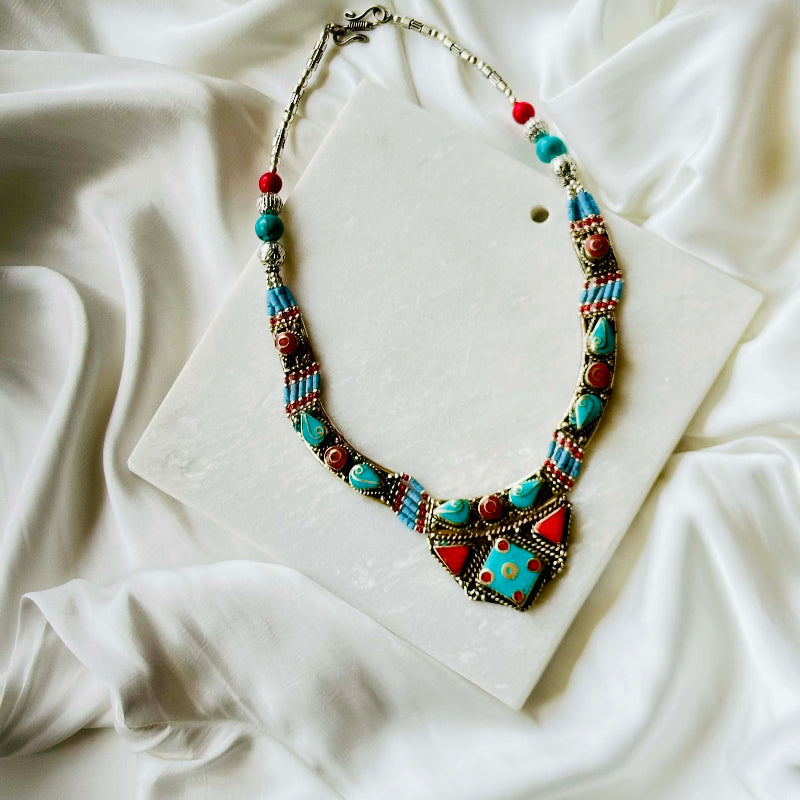 Tibetan Nepalese Turquoise Necklace 