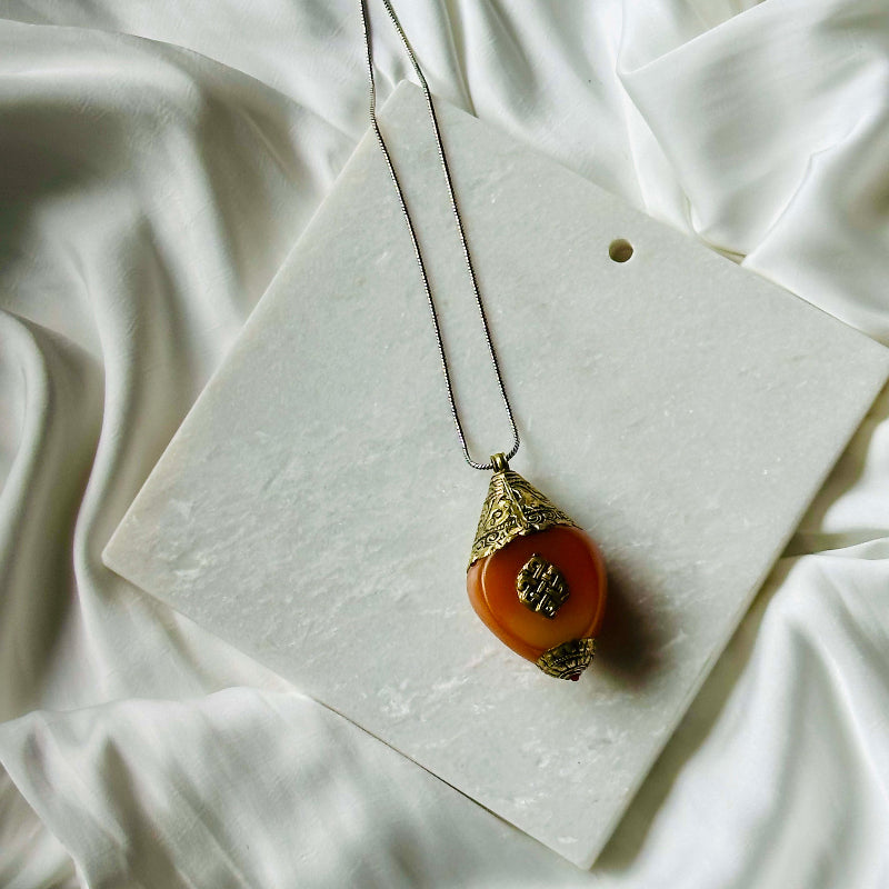 Tibetan Yellow Pendant 
